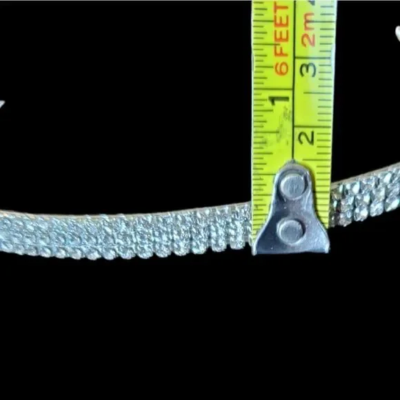 Wedding tiera or headband silver tone and rhinestones. - Picture 3 of 3